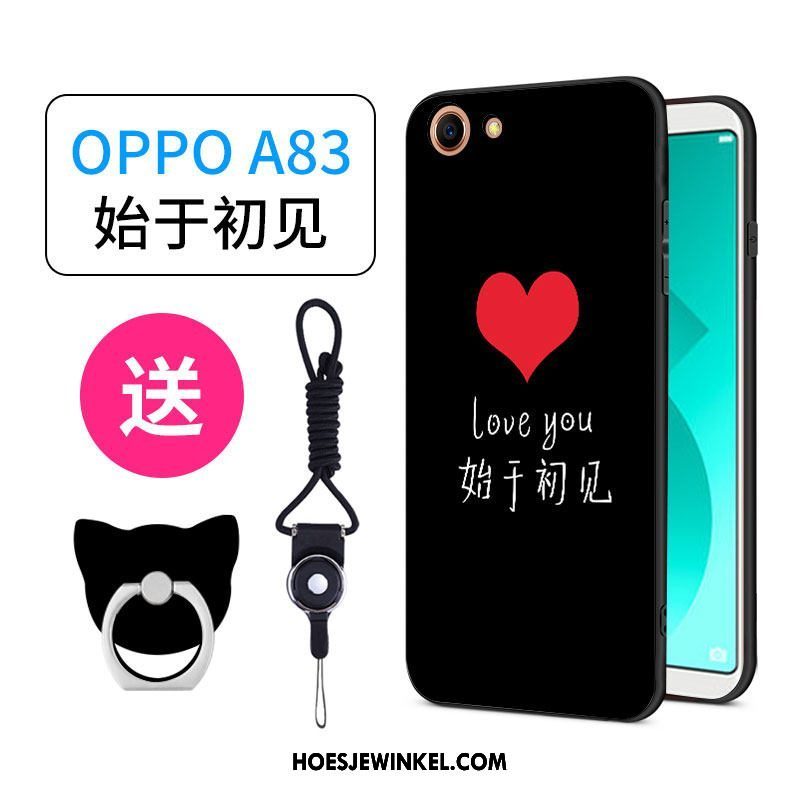 Oppo A83 Hoesje Mobiele Telefoon All Inclusive Anti-fall, Oppo A83 Hoesje Spotprent Roze