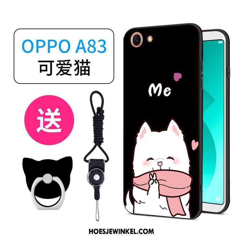 Oppo A83 Hoesje Mobiele Telefoon All Inclusive Anti-fall, Oppo A83 Hoesje Spotprent Roze