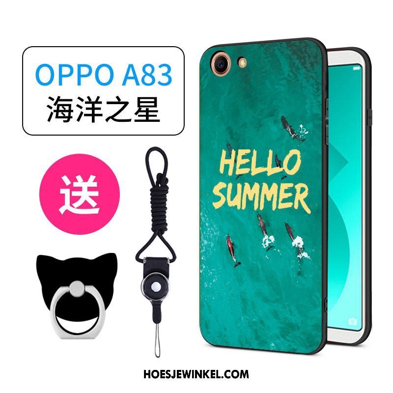 Oppo A83 Hoesje Mobiele Telefoon All Inclusive Anti-fall, Oppo A83 Hoesje Spotprent Roze