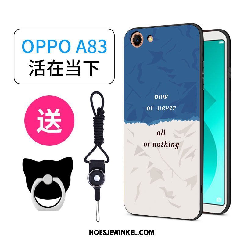 Oppo A83 Hoesje Mobiele Telefoon All Inclusive Anti-fall, Oppo A83 Hoesje Spotprent Roze