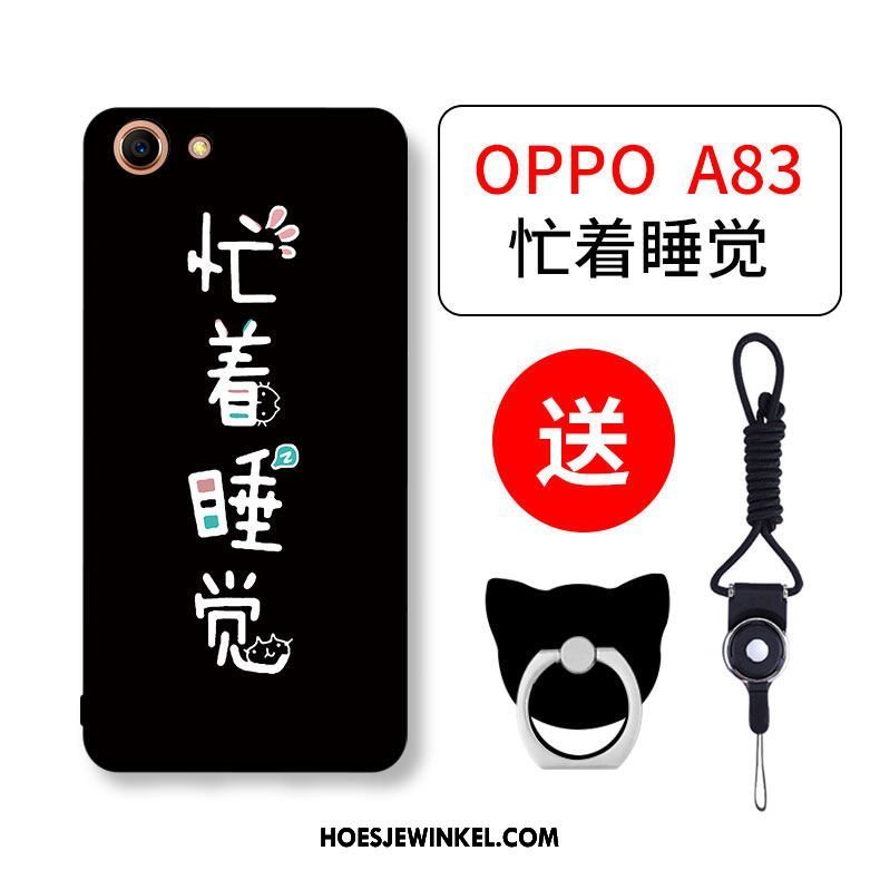 Oppo A83 Hoesje Mobiele Telefoon All Inclusive Anti-fall, Oppo A83 Hoesje Spotprent Roze