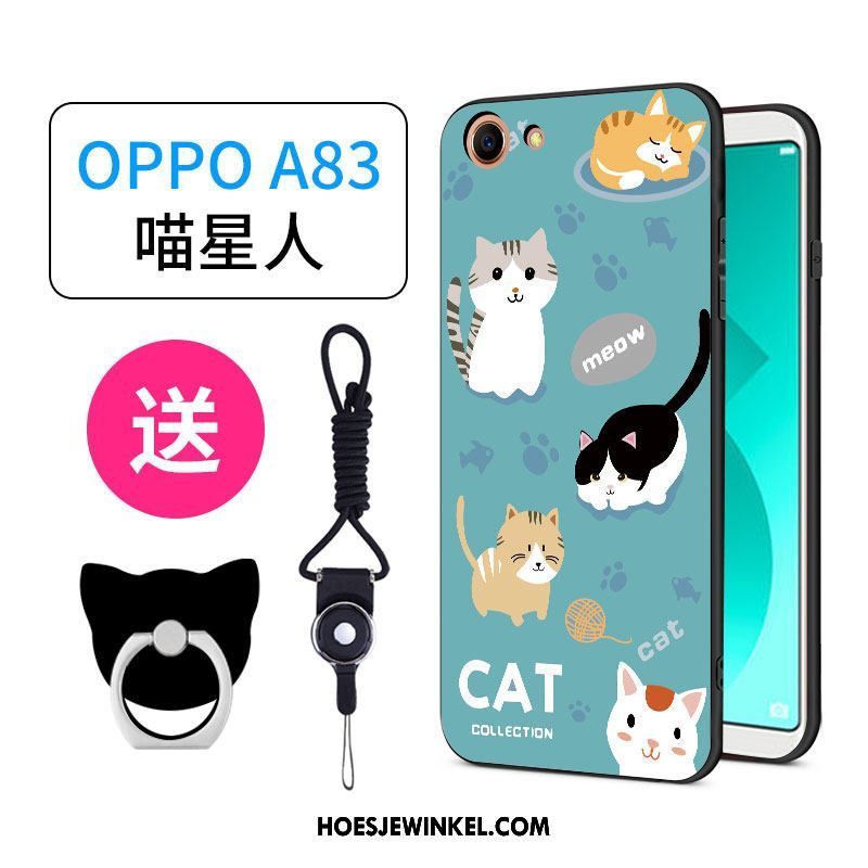 Oppo A83 Hoesje Mobiele Telefoon All Inclusive Anti-fall, Oppo A83 Hoesje Spotprent Roze