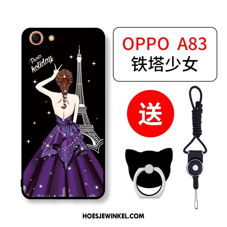 Oppo A83 Hoesje Mobiele Telefoon All Inclusive Anti-fall, Oppo A83 Hoesje Spotprent Roze