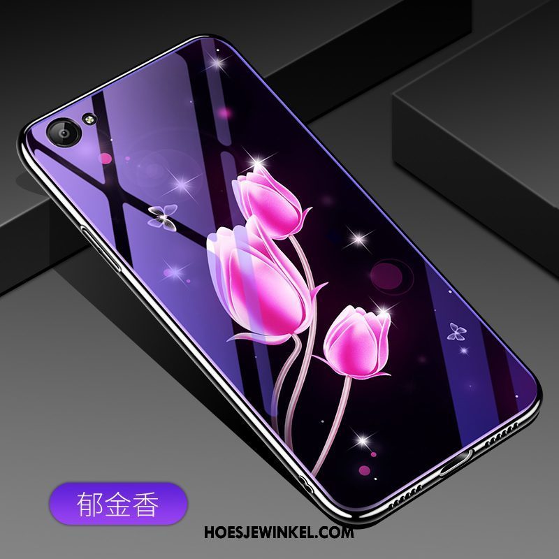 Oppo A83 Hoesje Mobiele Telefoon Donkerblauw Achterklep, Oppo A83 Hoesje Siliconen Bescherming