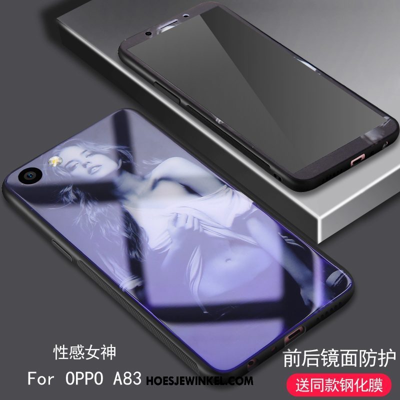 Oppo A83 Hoesje Mobiele Telefoon Siliconen Zacht, Oppo A83 Hoesje Tempereren Anti-fall