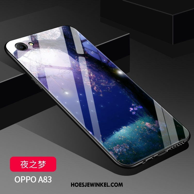 Oppo A83 Hoesje Scheppend All Inclusive Spiegel, Oppo A83 Hoesje Doorzichtig Schrobben