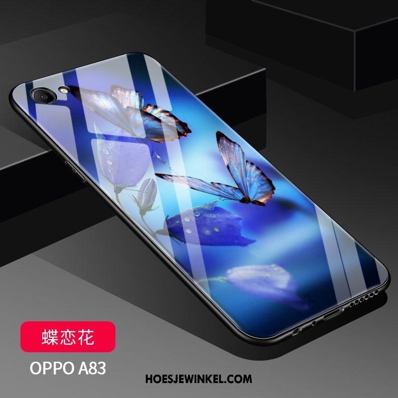 Oppo A83 Hoesje Scheppend All Inclusive Spiegel, Oppo A83 Hoesje Doorzichtig Schrobben