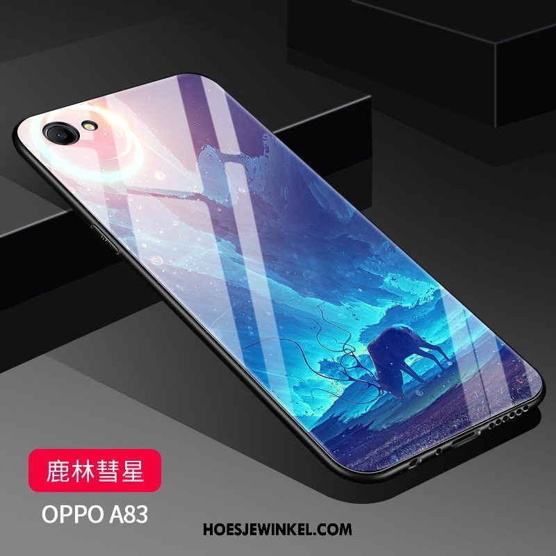 Oppo A83 Hoesje Scheppend All Inclusive Spiegel, Oppo A83 Hoesje Doorzichtig Schrobben