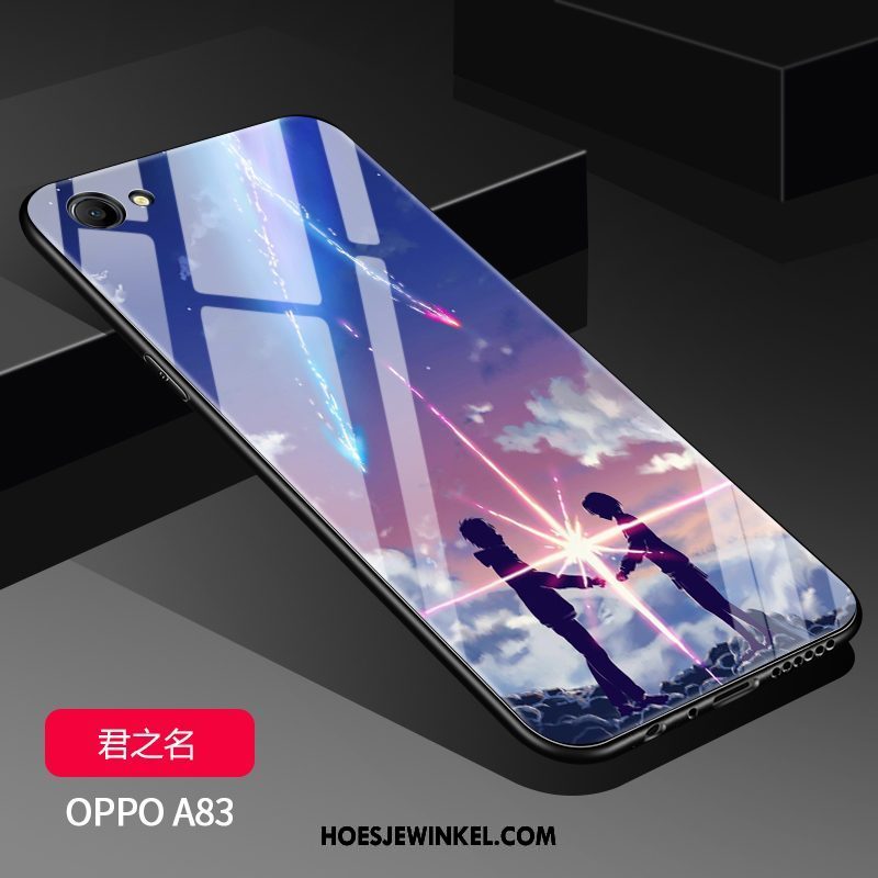 Oppo A83 Hoesje Scheppend All Inclusive Spiegel, Oppo A83 Hoesje Doorzichtig Schrobben