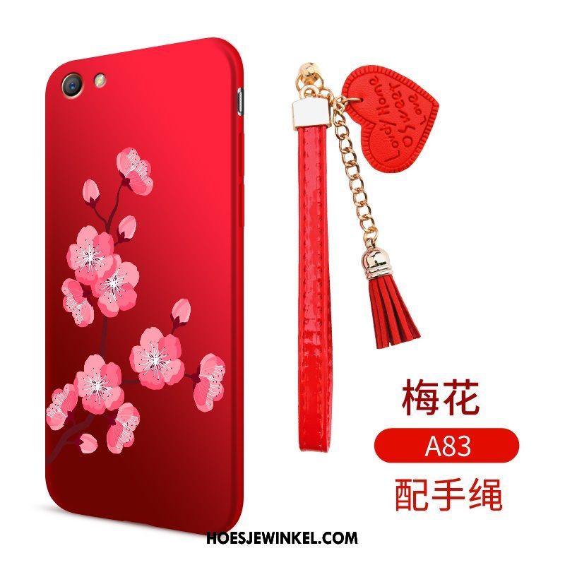 Oppo A83 Hoesje Scheppend Siliconen Anti-fall, Oppo A83 Hoesje Persoonlijk Chinese Stijl