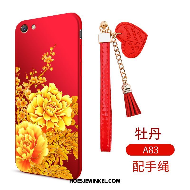 Oppo A83 Hoesje Scheppend Siliconen Anti-fall, Oppo A83 Hoesje Persoonlijk Chinese Stijl