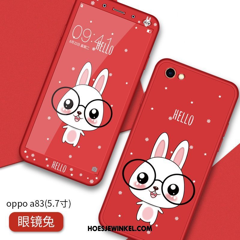 Oppo A83 Hoesje Spotprent Siliconen Hoes, Oppo A83 Hoesje Hanger Trend