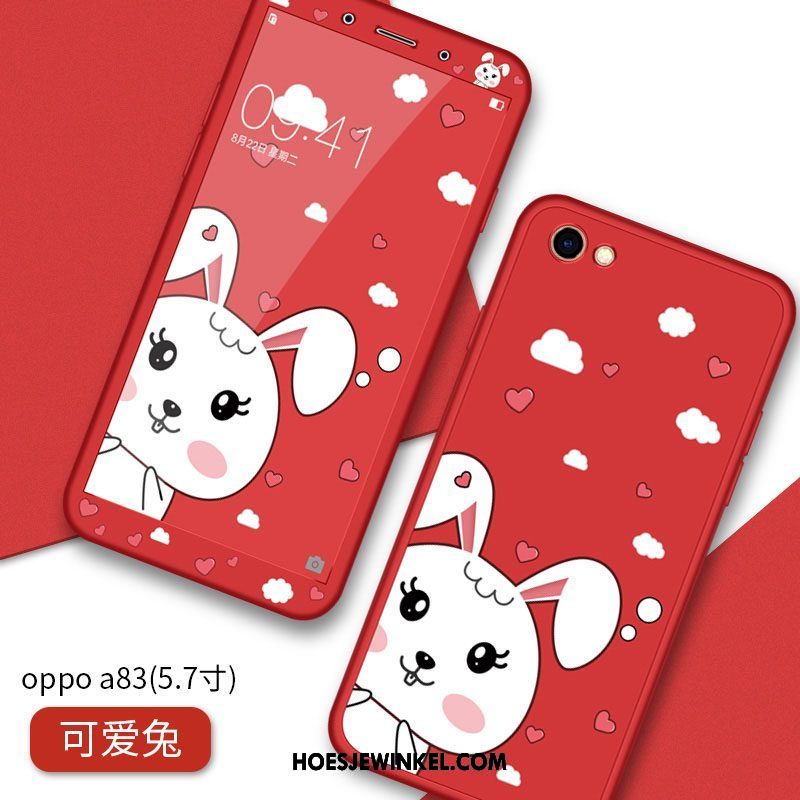 Oppo A83 Hoesje Spotprent Siliconen Hoes, Oppo A83 Hoesje Hanger Trend