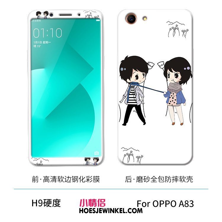 Oppo A83 Hoesje Wit Mobiele Telefoon All Inclusive, Oppo A83 Hoesje Zacht Tempereren