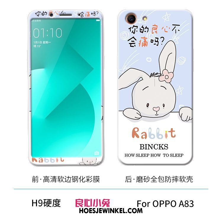 Oppo A83 Hoesje Wit Mobiele Telefoon All Inclusive, Oppo A83 Hoesje Zacht Tempereren