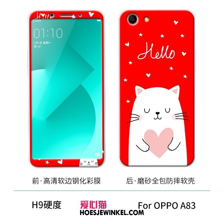 Oppo A83 Hoesje Wit Mobiele Telefoon All Inclusive, Oppo A83 Hoesje Zacht Tempereren