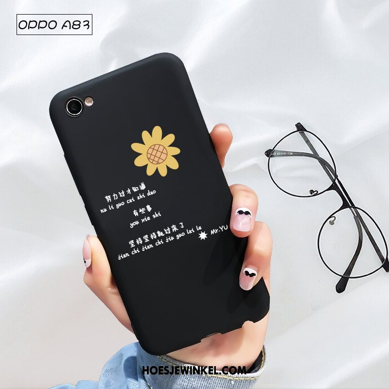 Oppo A83 Hoesje Zwart Siliconen Mobiele Telefoon, Oppo A83 Hoesje All Inclusive Anti-fall