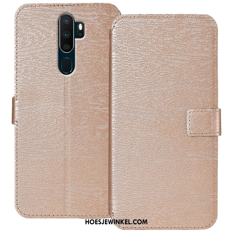 Oppo A9 2020 Hoesje Anti-fall Folio Leren Etui, Oppo A9 2020 Hoesje Hanger Mobiele Telefoon