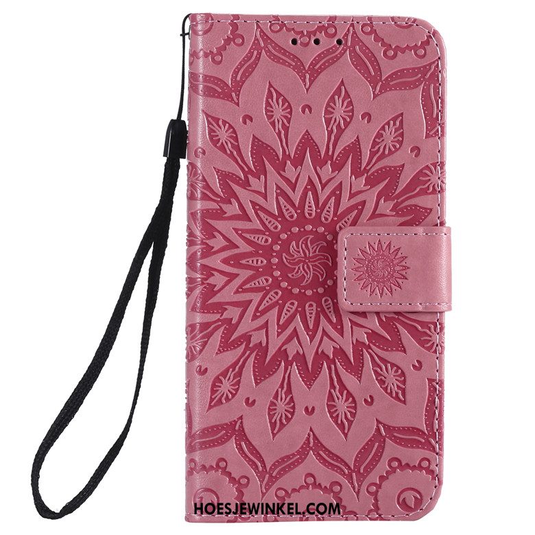 Oppo A9 2020 Hoesje Bloemen Hoes Anti-fall, Oppo A9 2020 Hoesje Leren Etui Folio