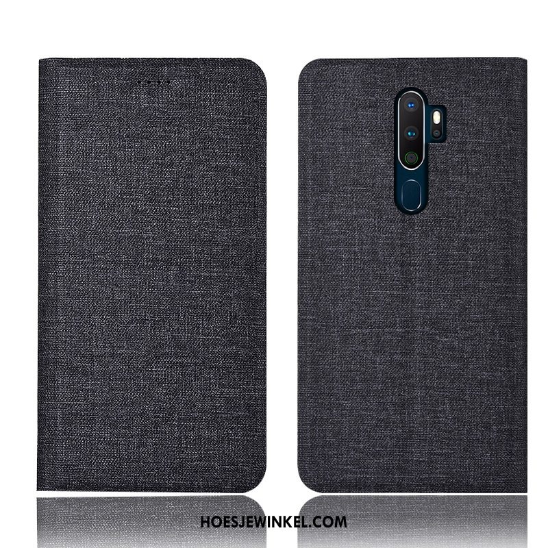 Oppo A9 2020 Hoesje Folio Hoes Leren Etui, Oppo A9 2020 Hoesje Roze Bescherming