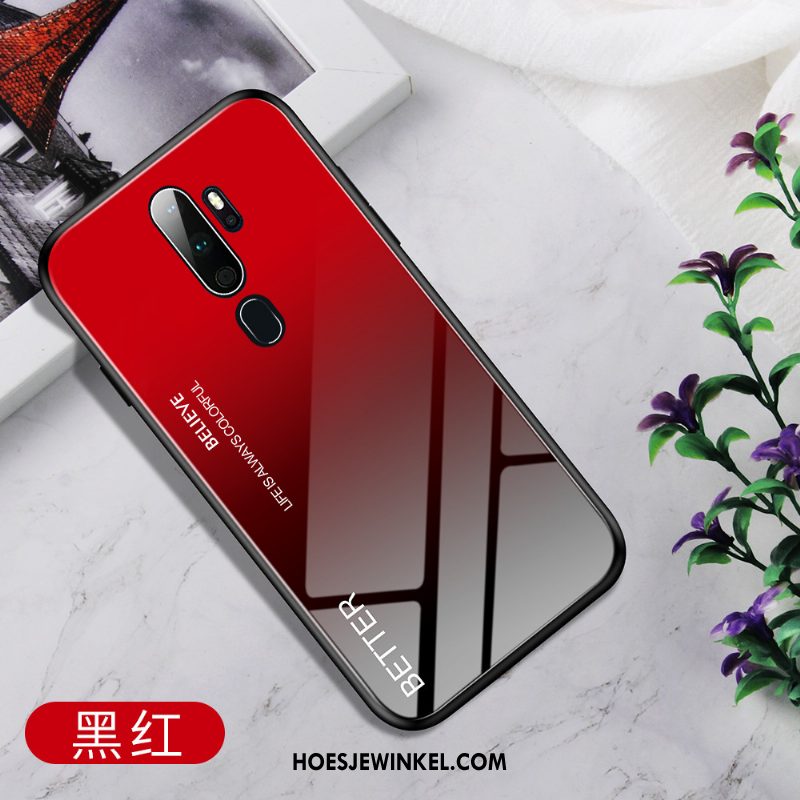 Oppo A9 2020 Hoesje Glas Ster Mobiele Telefoon, Oppo A9 2020 Hoesje Omlijsting Siliconen