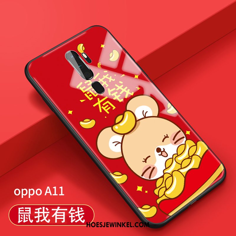 Oppo A9 2020 Hoesje Spotprent Hanger Nieuw, Oppo A9 2020 Hoesje Tempereren Mooie