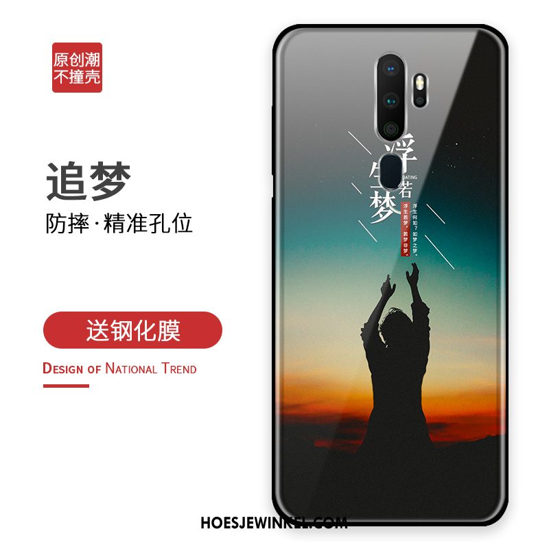 Oppo A9 2020 Hoesje Tempereren Mobiele Telefoon Glas, Oppo A9 2020 Hoesje Reis Anti-fall