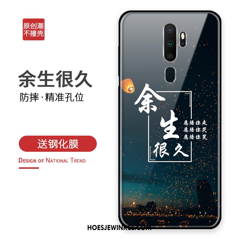 Oppo A9 2020 Hoesje Tempereren Mobiele Telefoon Glas, Oppo A9 2020 Hoesje Reis Anti-fall