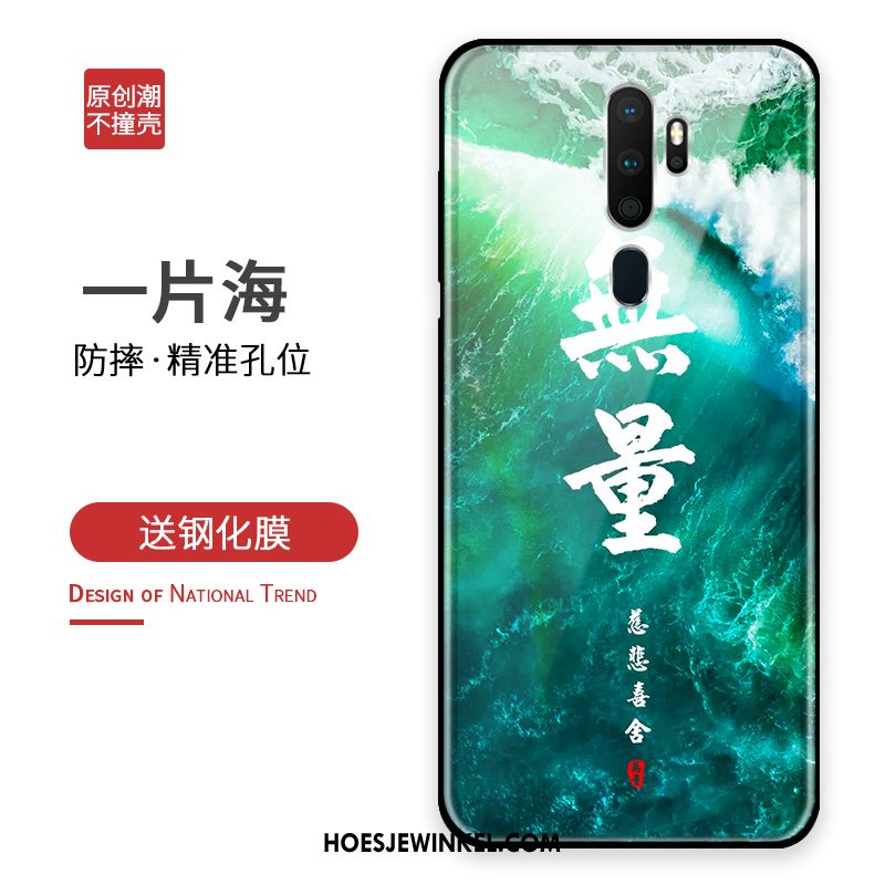 Oppo A9 2020 Hoesje Tempereren Mobiele Telefoon Glas, Oppo A9 2020 Hoesje Reis Anti-fall