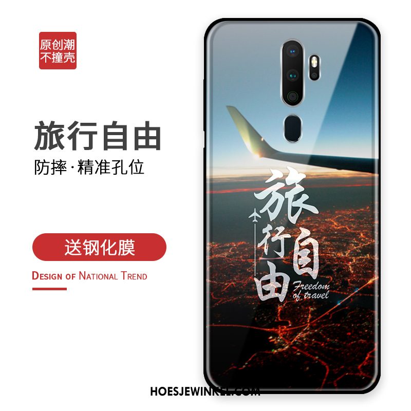 Oppo A9 2020 Hoesje Tempereren Mobiele Telefoon Glas, Oppo A9 2020 Hoesje Reis Anti-fall