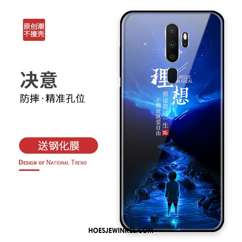 Oppo A9 2020 Hoesje Tempereren Mobiele Telefoon Glas, Oppo A9 2020 Hoesje Reis Anti-fall