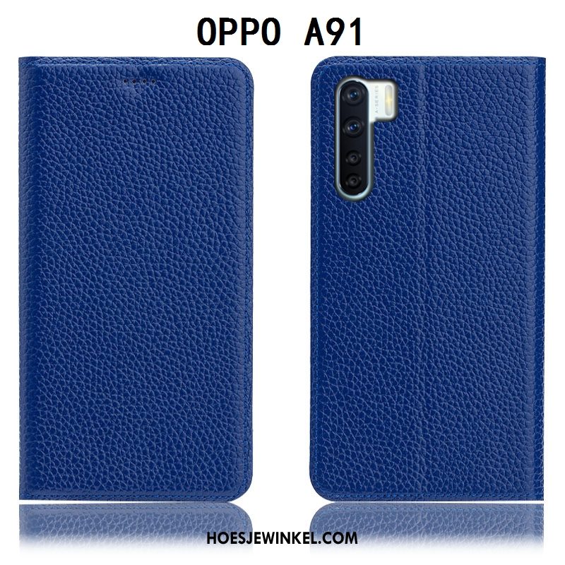 Oppo A91 Hoesje Bescherming Anti-fall Mobiele Telefoon, Oppo A91 Hoesje Folio Hoes