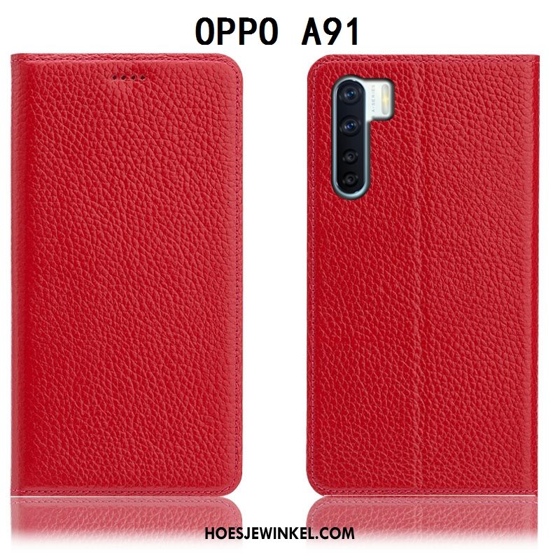 Oppo A91 Hoesje Bescherming Anti-fall Mobiele Telefoon, Oppo A91 Hoesje Folio Hoes