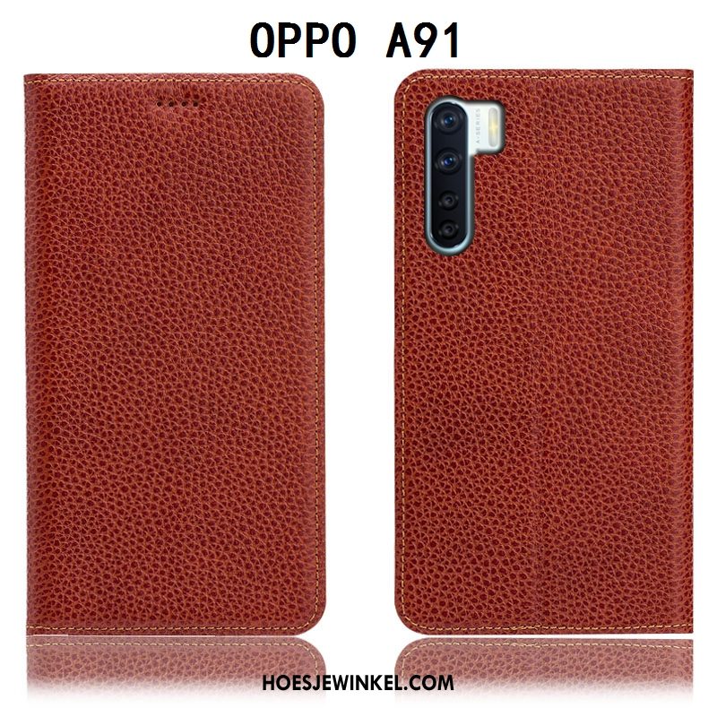 Oppo A91 Hoesje Bescherming Anti-fall Mobiele Telefoon, Oppo A91 Hoesje Folio Hoes