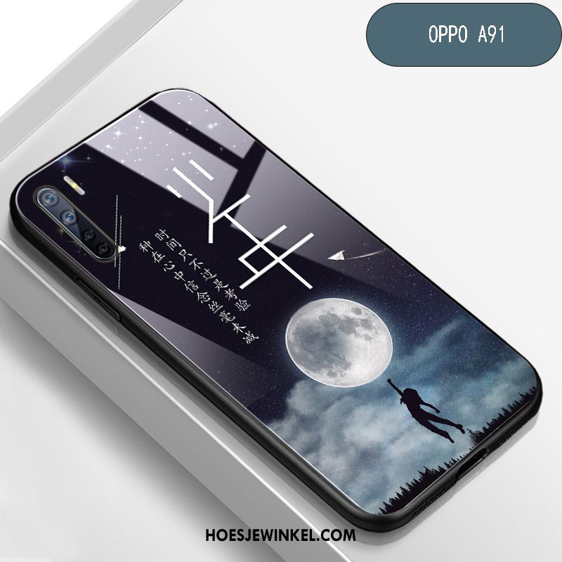 Oppo A91 Hoesje Bescherming Trend Mobiele Telefoon, Oppo A91 Hoesje Hoes Glas