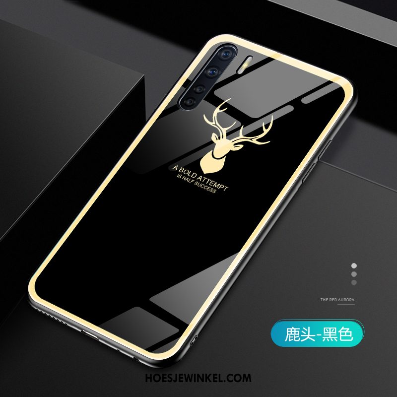 Oppo A91 Hoesje Goud Scheppend Hard, Oppo A91 Hoesje Mobiele Telefoon All Inclusive