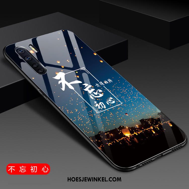 Oppo A91 Hoesje Hoes Mode Glas, Oppo A91 Hoesje Mobiele Telefoon Scheppend