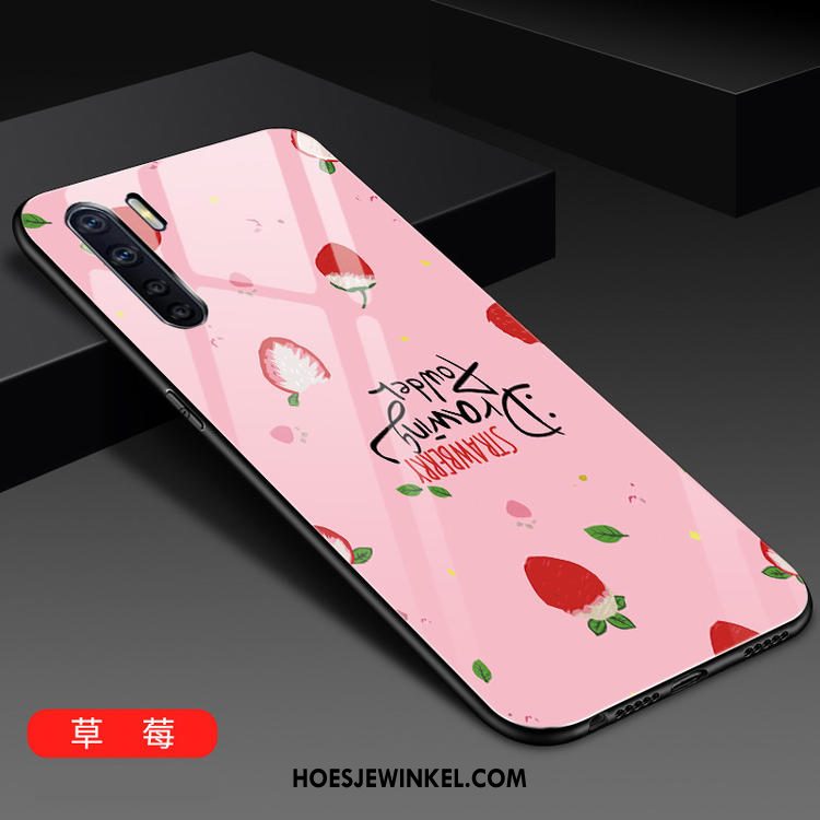 Oppo A91 Hoesje Hoes Mode Glas, Oppo A91 Hoesje Mobiele Telefoon Scheppend