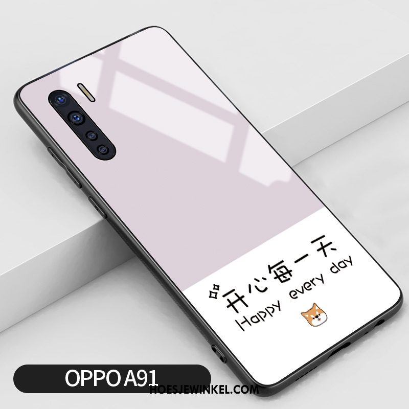 Oppo A91 Hoesje Mini Bescherming Vers, Oppo A91 Hoesje Net Red Glas