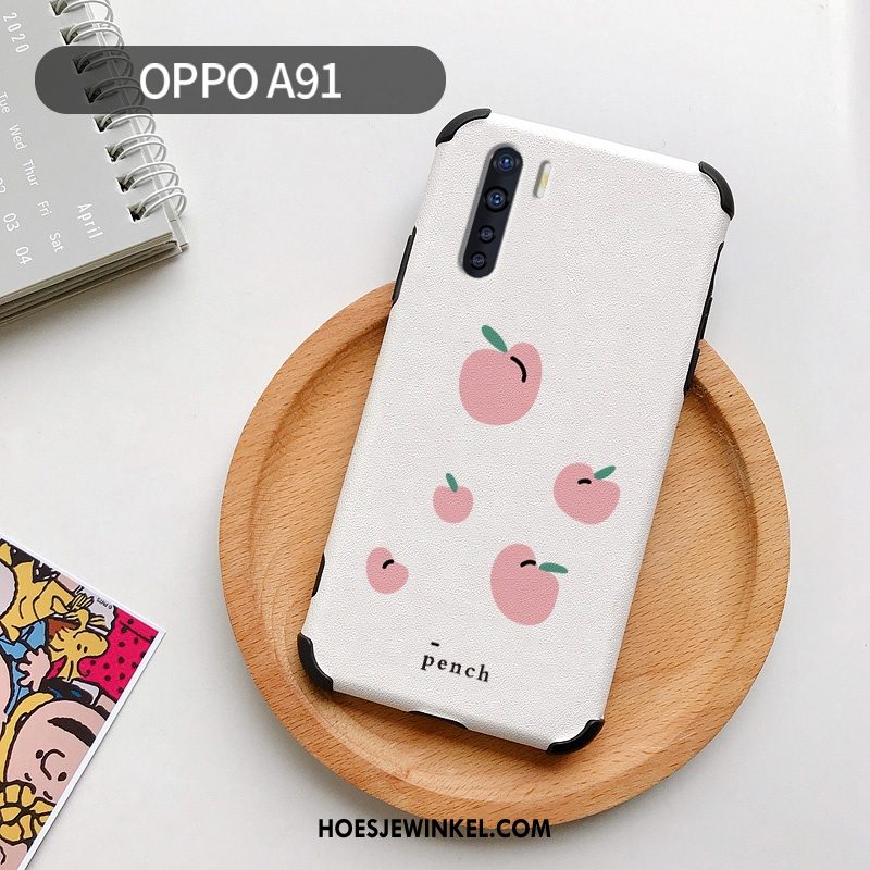 Oppo A91 Hoesje Mini Leren Etui Persoonlijk, Oppo A91 Hoesje Mooie Mobiele Telefoon