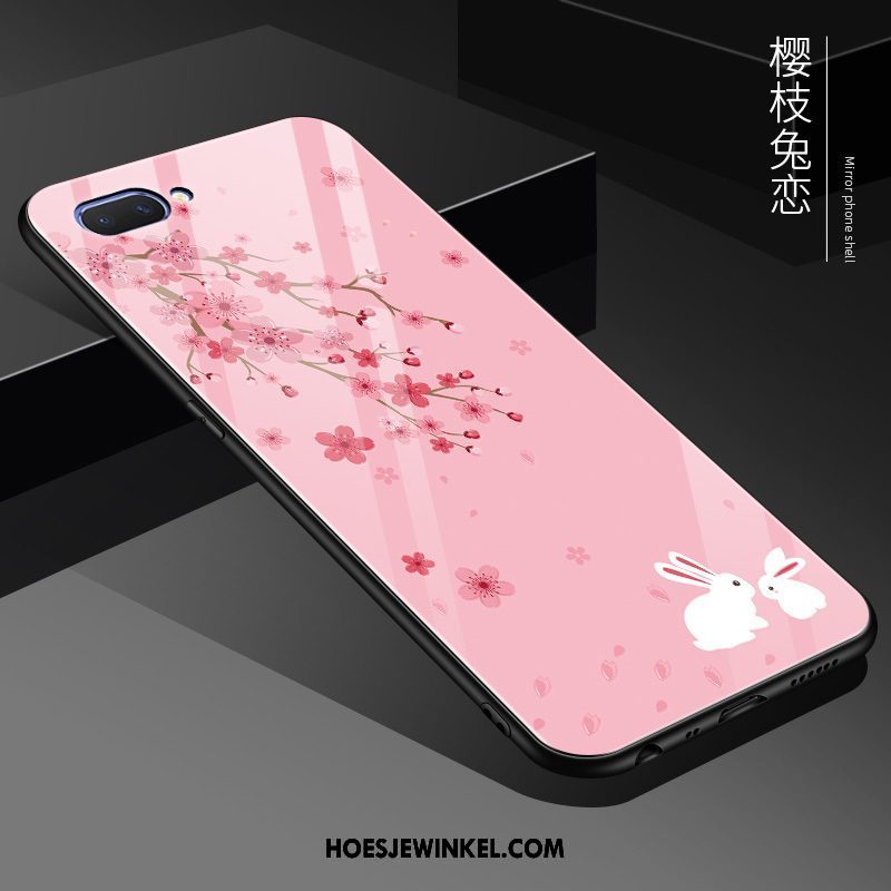 Oppo Ax5 Hoesje Spiegel Siliconen Hoes, Oppo Ax5 Hoesje Anti-fall Roze