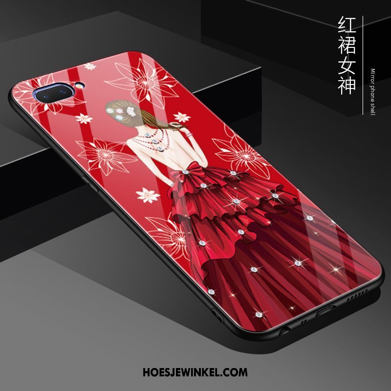 Oppo Ax5 Hoesje Spiegel Siliconen Hoes, Oppo Ax5 Hoesje Anti-fall Roze