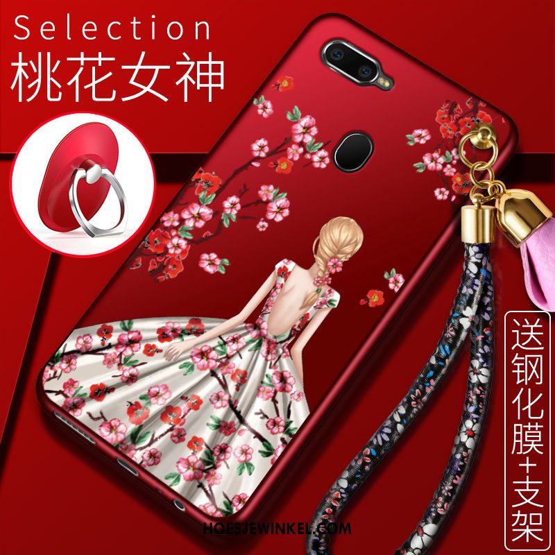 Oppo Ax7 Hoesje Hoes Anti-fall Rood, Oppo Ax7 Hoesje Hemming Bescherming