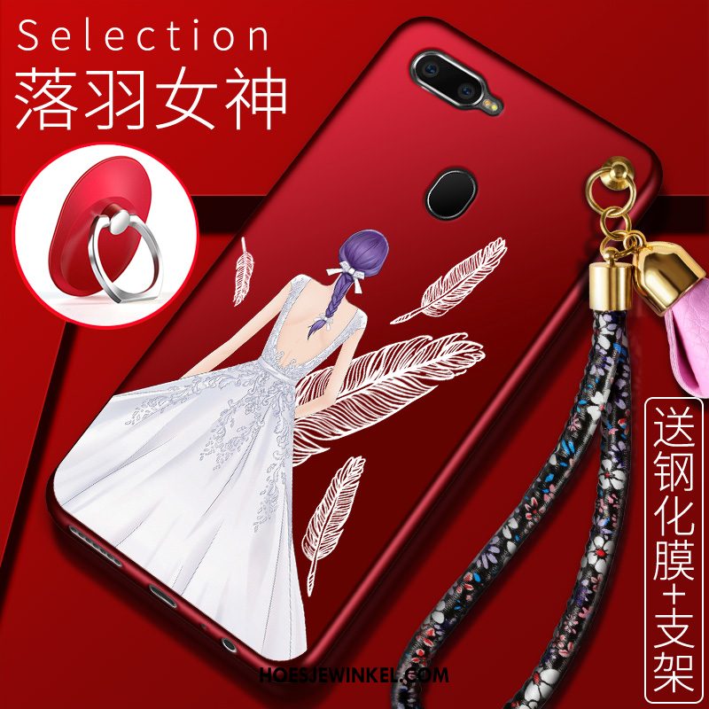 Oppo Ax7 Hoesje Hoes Anti-fall Rood, Oppo Ax7 Hoesje Hemming Bescherming