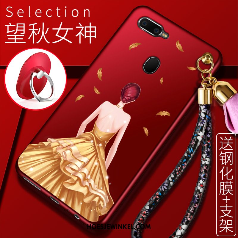 Oppo Ax7 Hoesje Hoes Anti-fall Rood, Oppo Ax7 Hoesje Hemming Bescherming