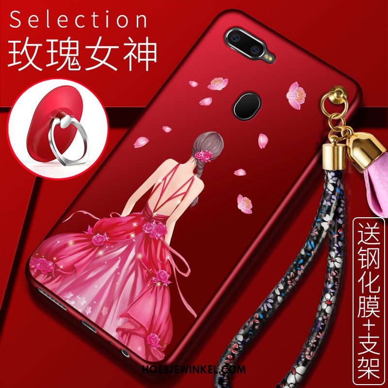 Oppo Ax7 Hoesje Hoes Anti-fall Rood, Oppo Ax7 Hoesje Hemming Bescherming