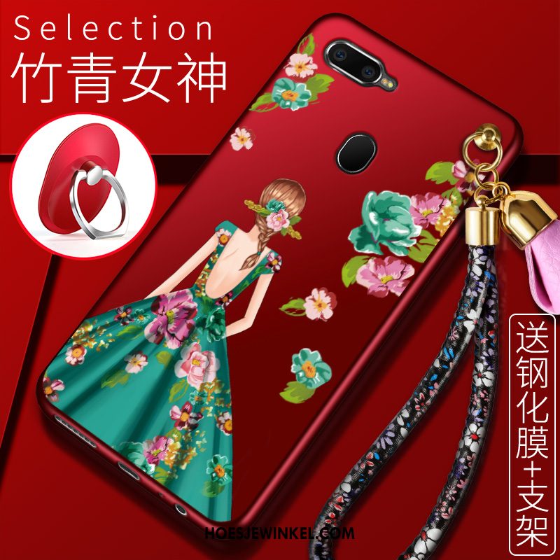 Oppo Ax7 Hoesje Hoes Anti-fall Rood, Oppo Ax7 Hoesje Hemming Bescherming