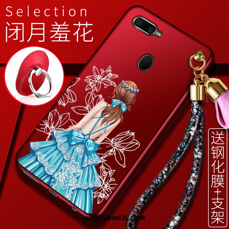 Oppo Ax7 Hoesje Hoes Anti-fall Rood, Oppo Ax7 Hoesje Hemming Bescherming