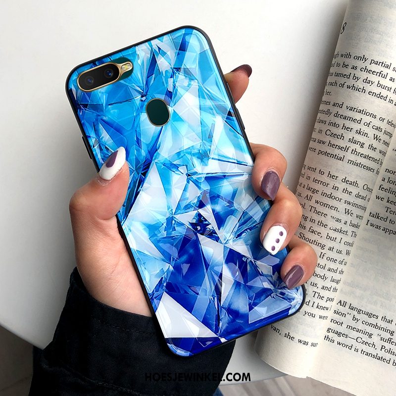 Oppo Ax7 Hoesje Mobiele Telefoon Blauw Mode, Oppo Ax7 Hoesje Mooie Anti-fall