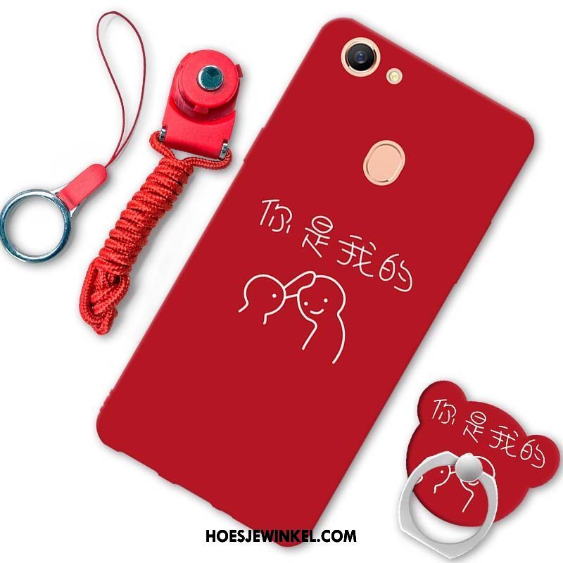 Oppo F5 Hoesje Rood Hanger Trend, Oppo F5 Hoesje Mobiele Telefoon Hoes